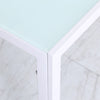 Tavolo Moderno Rettangolare Struttura in Metallo e Piano in Vetro Temperato - Bianco JH3835-479WTJH3