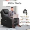 Poltrona Alzapersona Reclinabile max 135° con 8 Punti Massaggianti e Poggiapiedi, 88x92x106 cm, Nero BN2713-096BKBN2