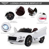 Macchina Elettrica per Bambini Bentley con 2 Portiere Guida Manuale e Telecomando, Fari e Suoni, 108x60x43cm, Bianco FG4370-045FG4