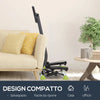 Stepper con Manubrio e Monitor LCD, Pedali Antiscivolo e Struttura in Acciaio e ABS, 55x44x108Acm, Grigio e Verde TG9A90-263GYTG9