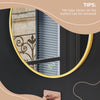 Specchio Bagno Rotondo con Cornice da Parete in Lega di Alluminio, Ø50x2cm, Oro WF5834-394V01GDWF5