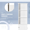Colonna Bagno con Ripiano a 3 Livelli e Armadietto Chiuso, in MDF e Truciolato, 34x20x165 cm, Bianco RF5834-242RF5