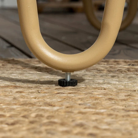 Salotto da Giardino in Rattan Stile Boho con Divano 2 Posti, 2 Poltrone e Tavolino con Vetro 860-287V00YL