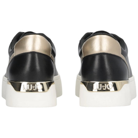 Liu Jo scarpe nere oro sneakers platform PRETTY