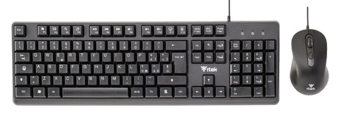 Tastiera + Mouse iTek DEC C01 - USB- Mouse ottico 3600DPI- Tastiera membrana 105 tasti- cavo 1.5m