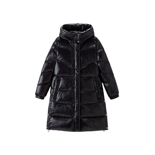 Woolrich giacche donna woolrich - aliquippa long puffer jacket - nero da donna