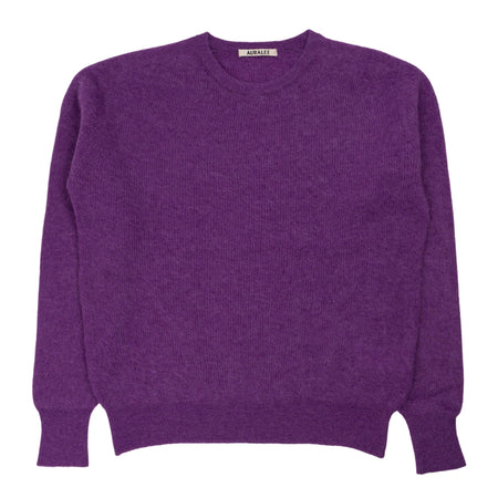 AURALEE Baby Suri Alpaca Sheer Knit p/o in Purple da uomo