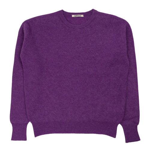 AURALEE Baby Suri Alpaca Sheer Knit p/o in Purple da uomo