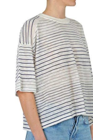 ROBERTO COLLINA Roberto Collina - T-shirt - 450001 - Ecru/Navy da donna