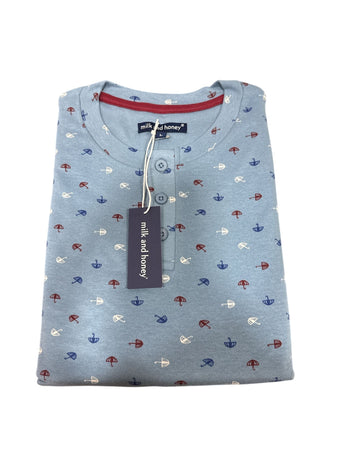 Pigiama Uomo Autunno/Inverno Milk and Honey David Rain – Cotone Interlock – Made in Italy