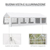 gazebo giardino esterno struttura completa 10x6m per feste sagre eventi cerimonie ristorante pub bar Tendone copertura con Pareti Rimovibili Porte e 6 Finestre armadio Bianco F100110-047WA