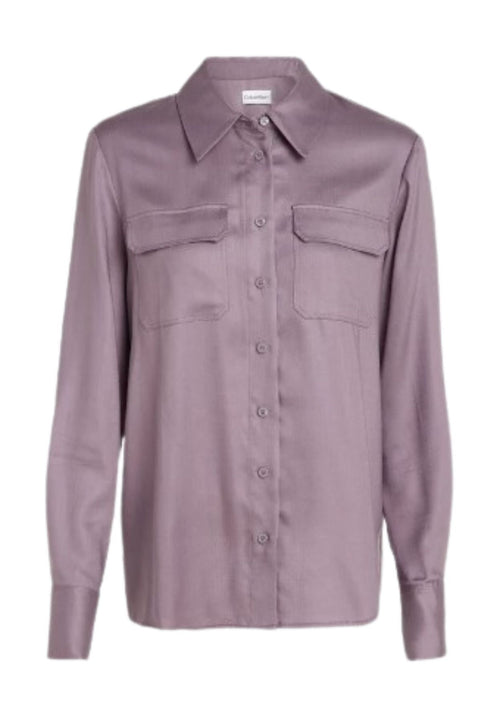 calvin klein CAMICIA TENCEL POCKET SHIRT da donna