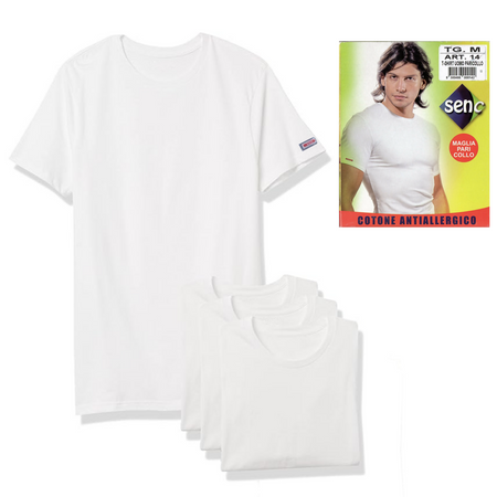 Senc maglietta elasticizzata per uomo (scollo a giro) art. 14
