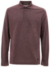 Corneliani Polo Viola a maniche lunghe da uomo