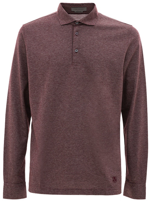 Corneliani Polo Viola a maniche lunghe da uomo