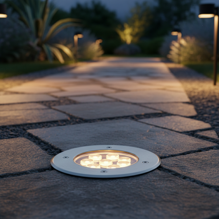 7W Faretto Incasso 7 LED da Esterno 220v Segnapasso Calpestabile IP65