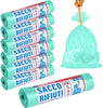 7x-Rotoli-Sacchetti-Buste-Spazzatura-40lt-55x65cm-Chiusura-Laccetto-Verde-105pz