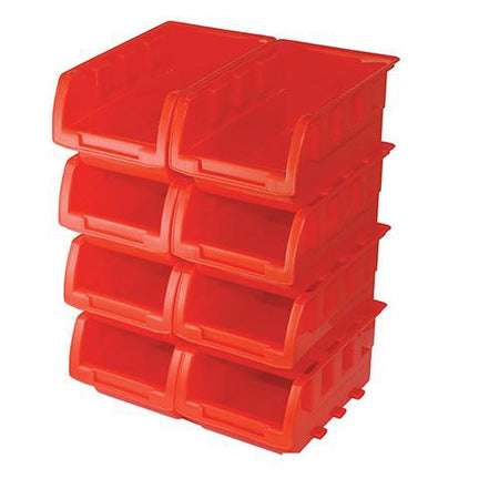 Set di 8 cassette impilabili,  misure 165 x 105 x 75 mm silverline per utensili