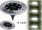 8-DISK-LIGHTS-PANNELLO-SOLARE-DA-GIARDINO-LED-SENSORE-CREPUSCOLARE-FARETTO