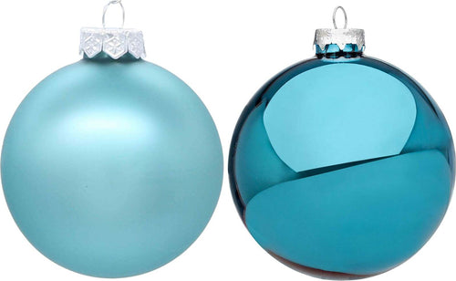 8 palline natalizie di vetro Turchese Lucido e Opaco da Ø 8 cm, Pendaglio Tinta Unita Casa e cucina/Decorazioni per interni/Addobbi e decorazioni per ricorrenze/Decorazioni natalizie/Addobbi e decorazioni/Palle e palline MagiediNatale.it - Altamura, Commerciovirtuoso.it