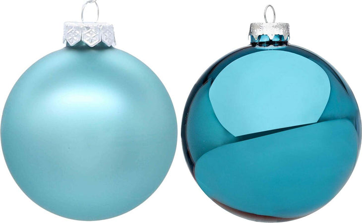 8 palline natalizie di vetro Turchese Lucido e Opaco da Ø 8 cm, Pendaglio Tinta Unita Casa e cucina/Decorazioni per interni/Addobbi e decorazioni per ricorrenze/Decorazioni natalizie/Addobbi e decorazioni/Palle e palline MagiediNatale.it - Altamura, Commerciovirtuoso.it