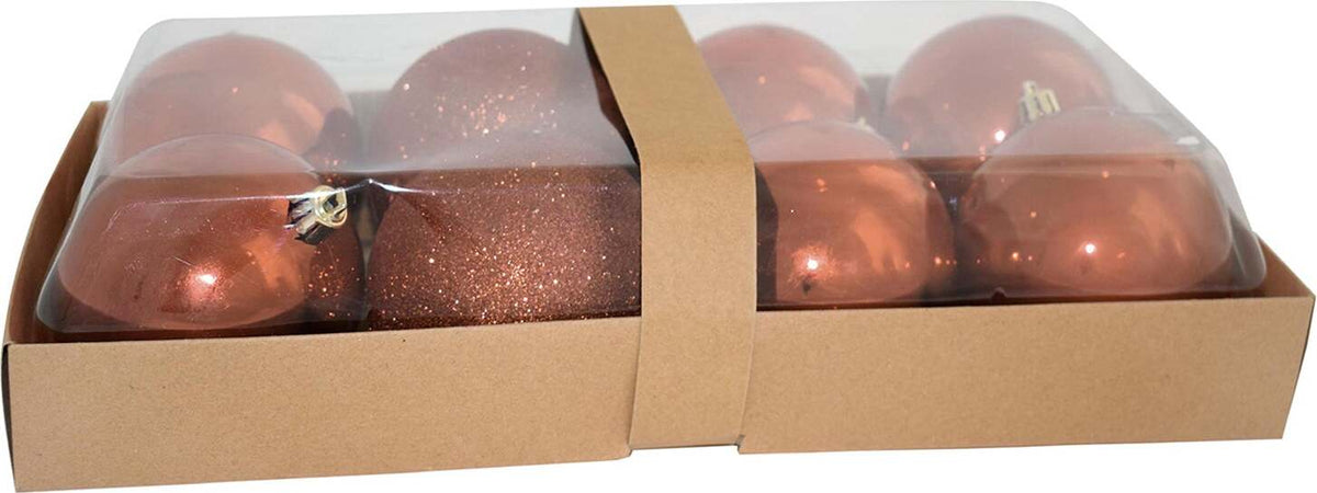 8 palline natalizie in PVC Marrone Lucido e Opaco da Ø 10 cm, Pendaglio Tinta Unita Casa e cucina/Decorazioni per interni/Addobbi e decorazioni per ricorrenze/Decorazioni natalizie/Addobbi e decorazioni/Palle e palline MagiediNatale.it - Altamura, Commerciovirtuoso.it