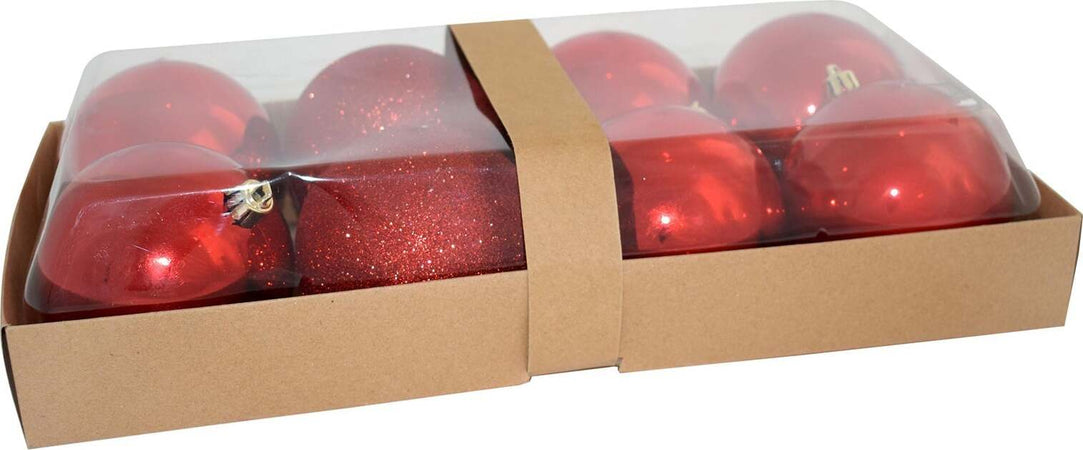 8 palline natalizie in PVC Rosso Lucido ed Opaco da Ø 10 cm, Pendaglio Tinta Unita Casa e cucina/Decorazioni per interni/Addobbi e decorazioni per ricorrenze/Decorazioni natalizie/Addobbi e decorazioni/Palle e palline MagiediNatale.it - Altamura, Commerciovirtuoso.it