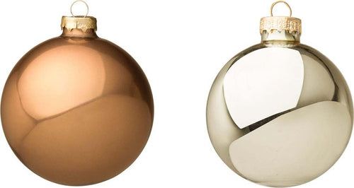 8 palline natalizie in vetro Oro lucido e Rame da Ø 8 cm, Pendaglio Tinta Unita Casa e cucina/Decorazioni per interni/Addobbi e decorazioni per ricorrenze/Decorazioni natalizie/Addobbi e decorazioni/Palle e palline MagiediNatale.it - Altamura, Commerciovirtuoso.it