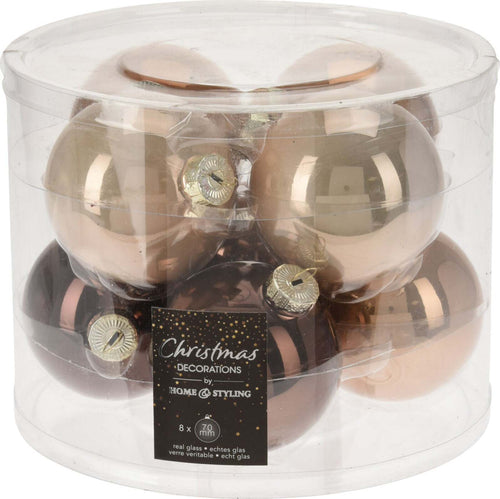 8 palline per albero di natale in vetro da Ø 7 cm pendaglio Tinta unita Casa e cucina/Decorazioni per interni/Addobbi e decorazioni per ricorrenze/Decorazioni natalizie/Addobbi e decorazioni/Palle e palline MagiediNatale.it - Altamura, Commerciovirtuoso.it