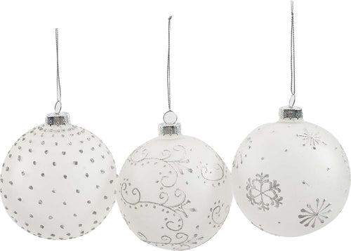 8 Palline per albero di Natale in vetro decorato con piume Ø 10 cm Casa e cucina/Decorazioni per interni/Addobbi e decorazioni per ricorrenze/Decorazioni natalizie/Addobbi e decorazioni/Palle e palline MagiediNatale.it - Altamura, Commerciovirtuoso.it