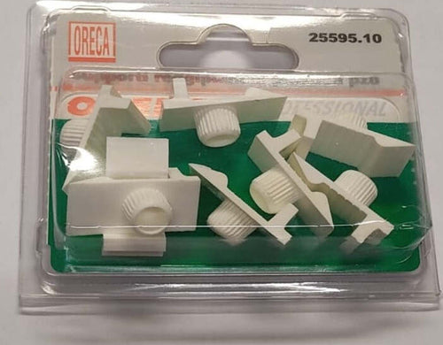 8-PEZZI---SUPPORTI-REGGIPIANI-IN-PLASTICA-BIANCA-AD-INCASSO-10MM---PER-MENSOLINE-DI-ARMADI-E-MOBILI