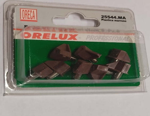 8-PEZZI---SUPPORTI-REGGIPIANO-IN-PLASTICA-MARRONE---CON-PERNO-IN-METALLO-Ø5MM-**