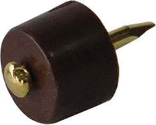 8-PEZZI---SUPPORTI-REGGIPIANO-IN-PLASTICA-MARRONE-11MM---COMPLETI-DI-CHIODO