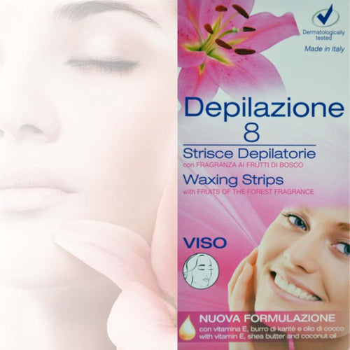 8 STRISCE DEPILATORIE PER VISO PRONTE ALL'USO CERETTA PER DONNA E UOMO UNISEX Salute e cura della persona/Rasatura epilazione e rimozione peli/Epilazione e rimozione peli/Ceretta/Strisce Trade Shop italia - Napoli, Commerciovirtuoso.it