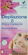 8 STRISCE DEPILATORIE PER VISO PRONTE ALL'USO CERETTA PER DONNA E UOMO UNISEX Salute e cura della persona/Rasatura epilazione e rimozione peli/Epilazione e rimozione peli/Ceretta/Strisce Trade Shop italia - Napoli, Commerciovirtuoso.it