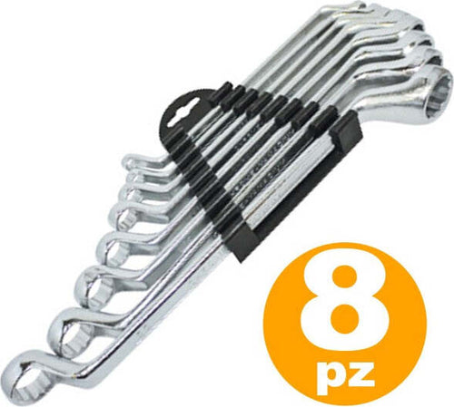 8 X Chiavi Ad Anello In Cromo Vanadio Misura Dalla 6 Alla 22 Attrezzi Fai da te/Utensili elettrici e a mano/Utensili a mano/Chiavi e chiavi inglesi/Chiavi combinate Trade Shop italia - Napoli, Commerciovirtuoso.it