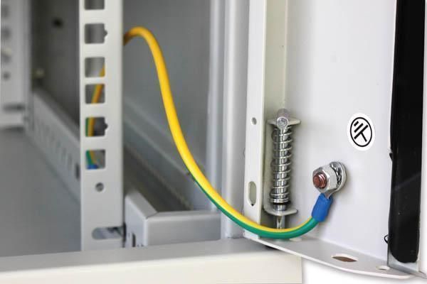 Armadio Rack 19'' a muro 15 unità sezione unica prof. 600mm Grigio