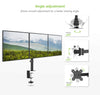 Supporto da scrivania per 3 Monitor 13-24'' con morsetto
