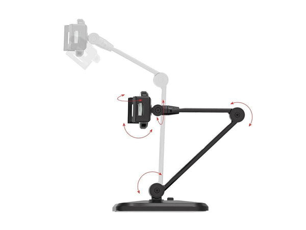Supporto Estensibile per Tablet e i-Pad 4.7''-12.9'' da Scrivania e da Muro