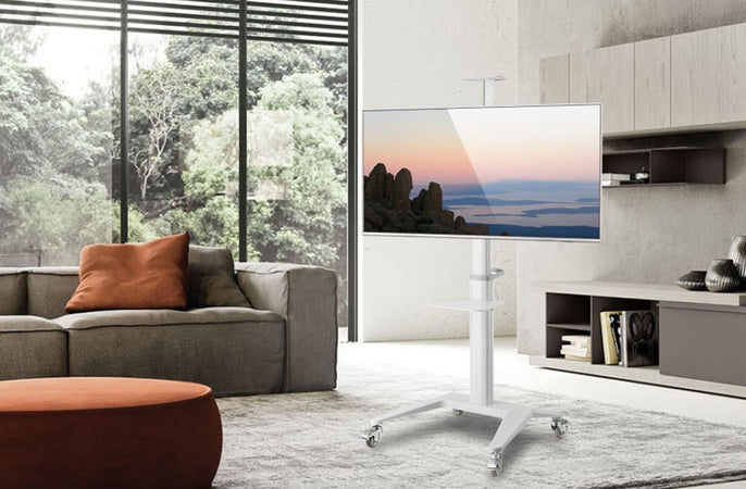 Supporto da Pavimento per TV da 37'' a 70'' Bianco