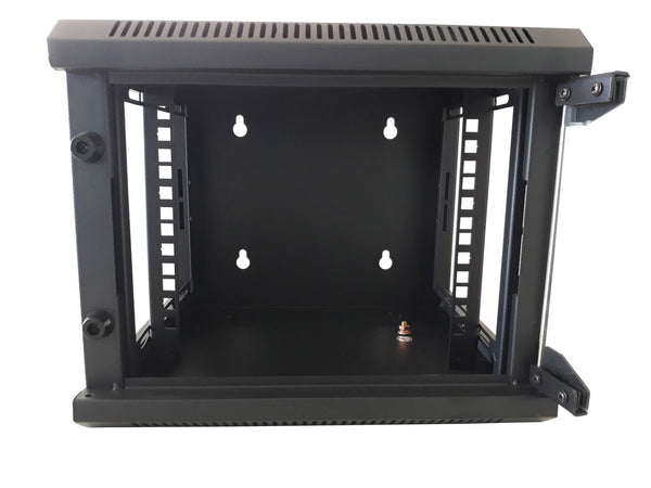 Armadio Rack 10'' a Muro 6 Unità Pannelli Asportabili Nero