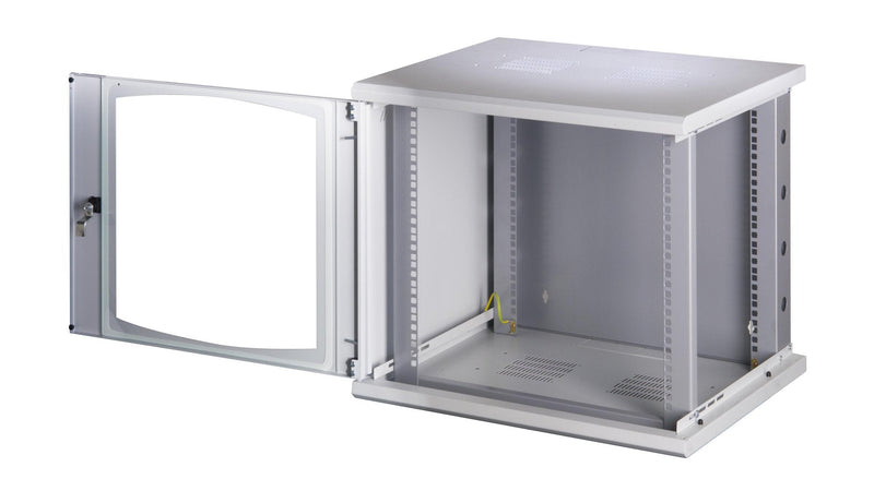 Armadio Rack 19'' a muro 10 unità sezione unica prof. 500mm Nero