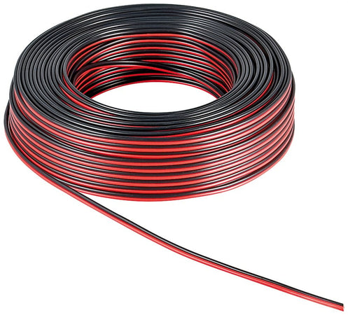 Cavo Audio per diffusori acustici Nero/rosso 2,5 mm matassa 100mt