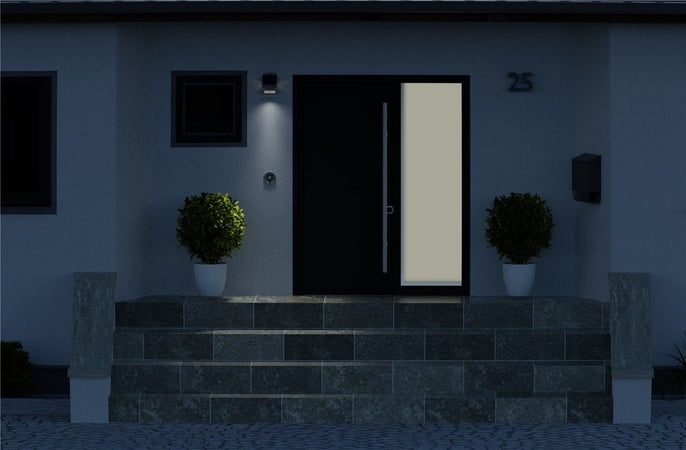 Lampada LED Solare a Muro 3,2W IP65 Sensore di Movimento Bianco