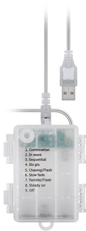 Tenda Natalizia Luminosa 300 LED Alimentazione USB e Telecomando