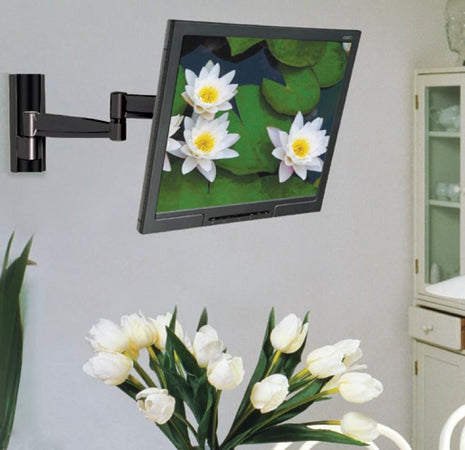 Supporto a Muro per TV LED LCD 13 - 37'' Inclinabile 3 Snodi Nero