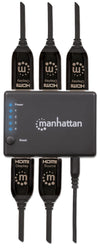 Splitter HDMI 4K UHD 3D con LED 4 vie