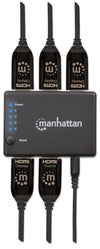 Splitter HDMI 4K UHD 3D con LED 4 vie