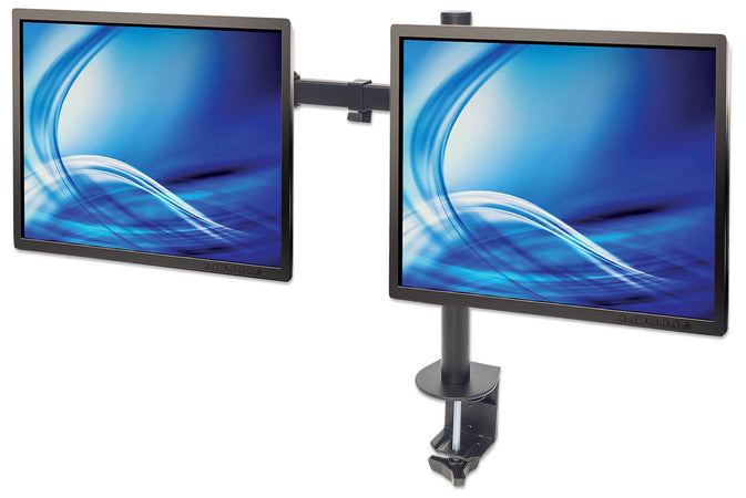 Supporto da Scrivania per 2 Monitor 13-32'' con Morsetto