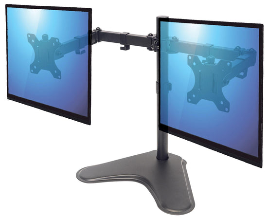 Supporto da Scrivania per 2 Monitor 13-32'' con Base e Doppio Snodo